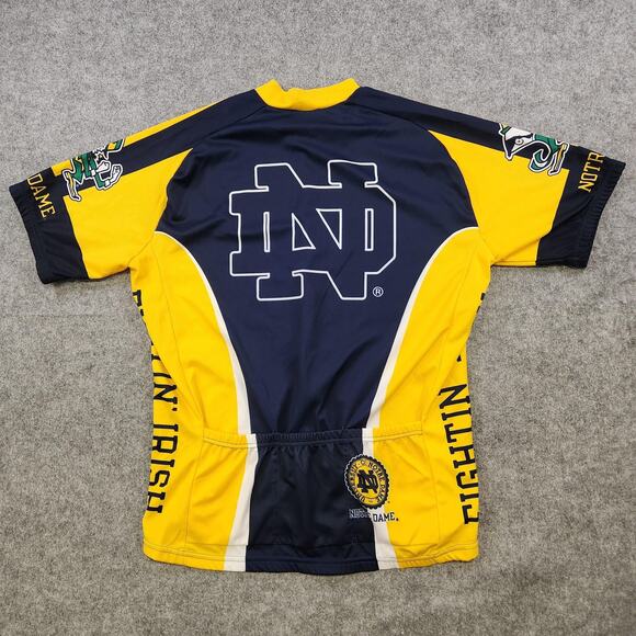 VTG Notre Dame Fighting Irish Jersey Mens 2XL XXL NCAA Cycling Shirt Adrenaline - Picture 10 of 13